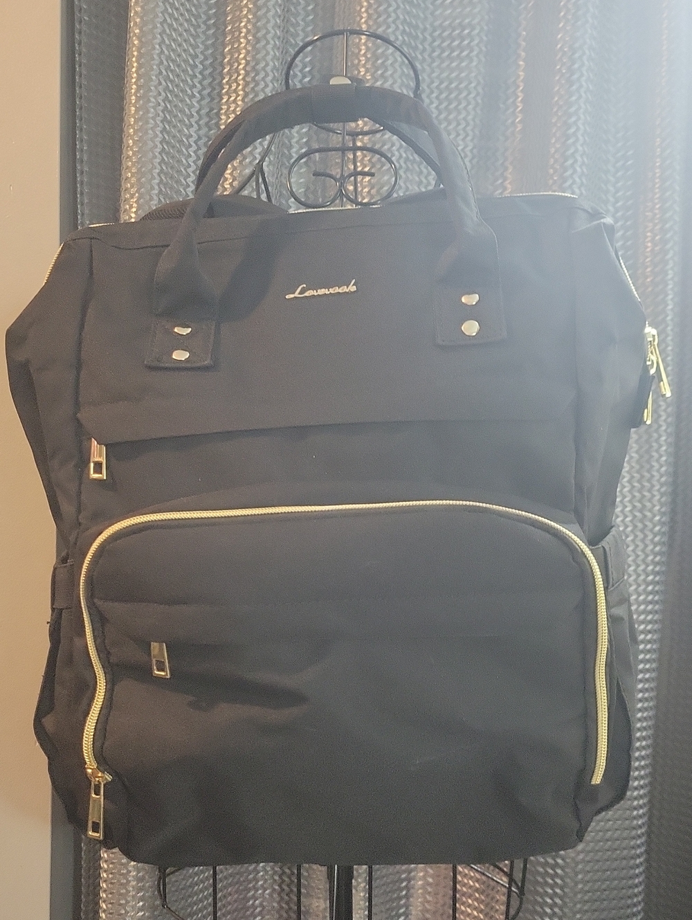 Lovevook Black Backpack with Gold Hardware - Women's Everyday & Travel